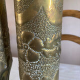 2 shell casing vases