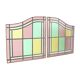 Vintage Stained Glass Window Stained Glass Set of 2 Classic Style 92x50cm