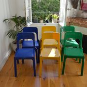 Set of 6 Altaïr chairs at Stamp by Henry Massonnet 80s era Menphis Postmodernism