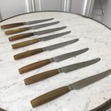 set of 8 horn knives from the 60s
