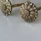 2 vintage gold brass hooks for coat rack or curtains