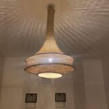 Handmade Crochet Lamp - Bohemian Handcrafted Lighting for Home Decor
