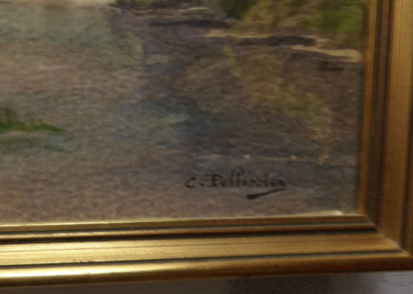 Aquarelle paysage ancienne