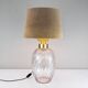 Mid-Century Modern Blown Glass and Brass Table Lamp Lumica Spain, 1970