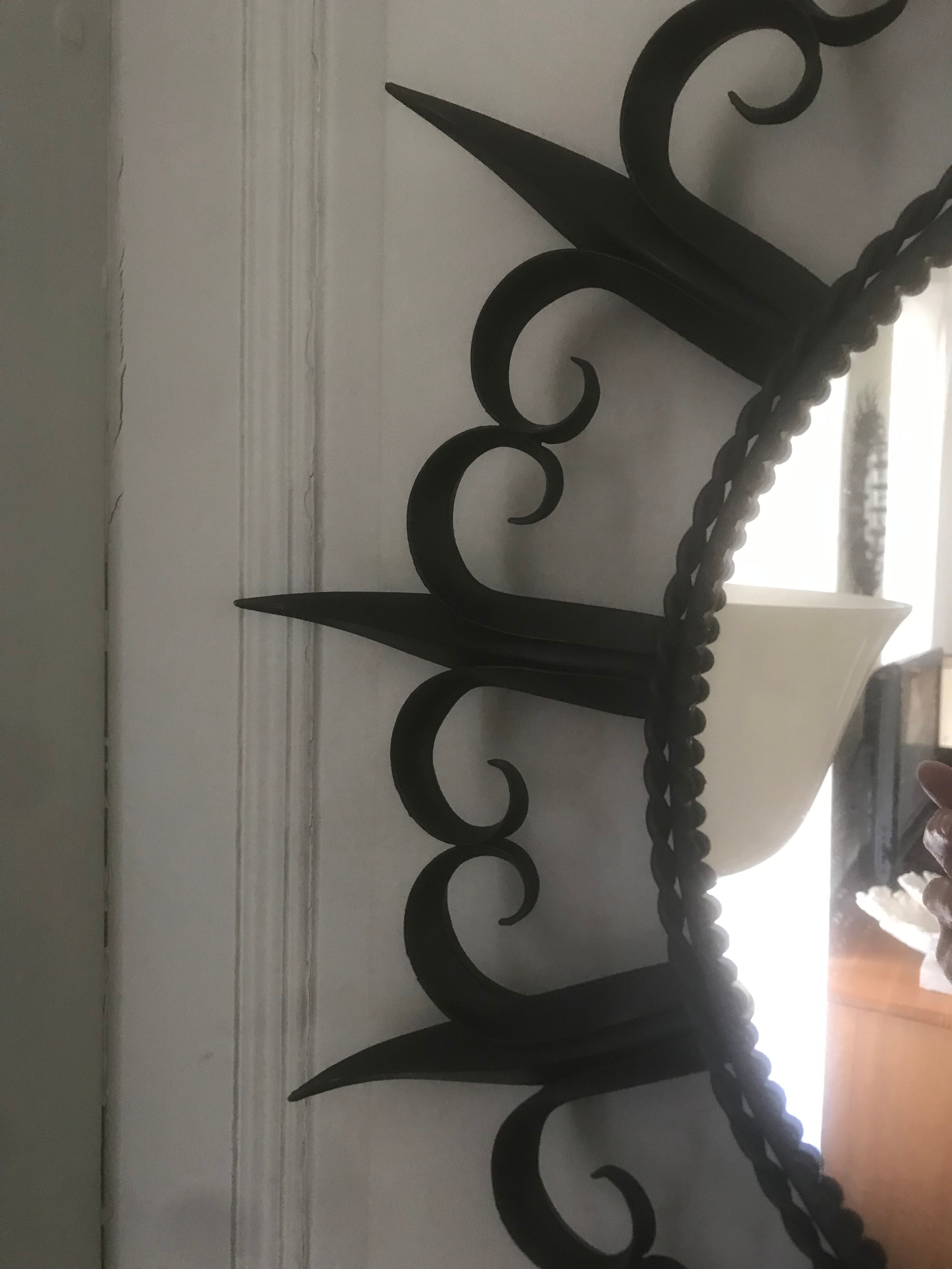 Vintage wrought iron mirror 1960