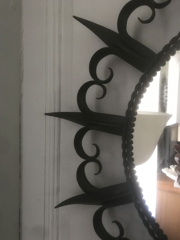Miroir fer forgé 1960 vintage
