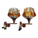 Pair of wall lamps Murano Mazzega, 1970