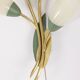 Set of 3 Vintage 1950s Wall Sconces in Floral Style, Italian Design