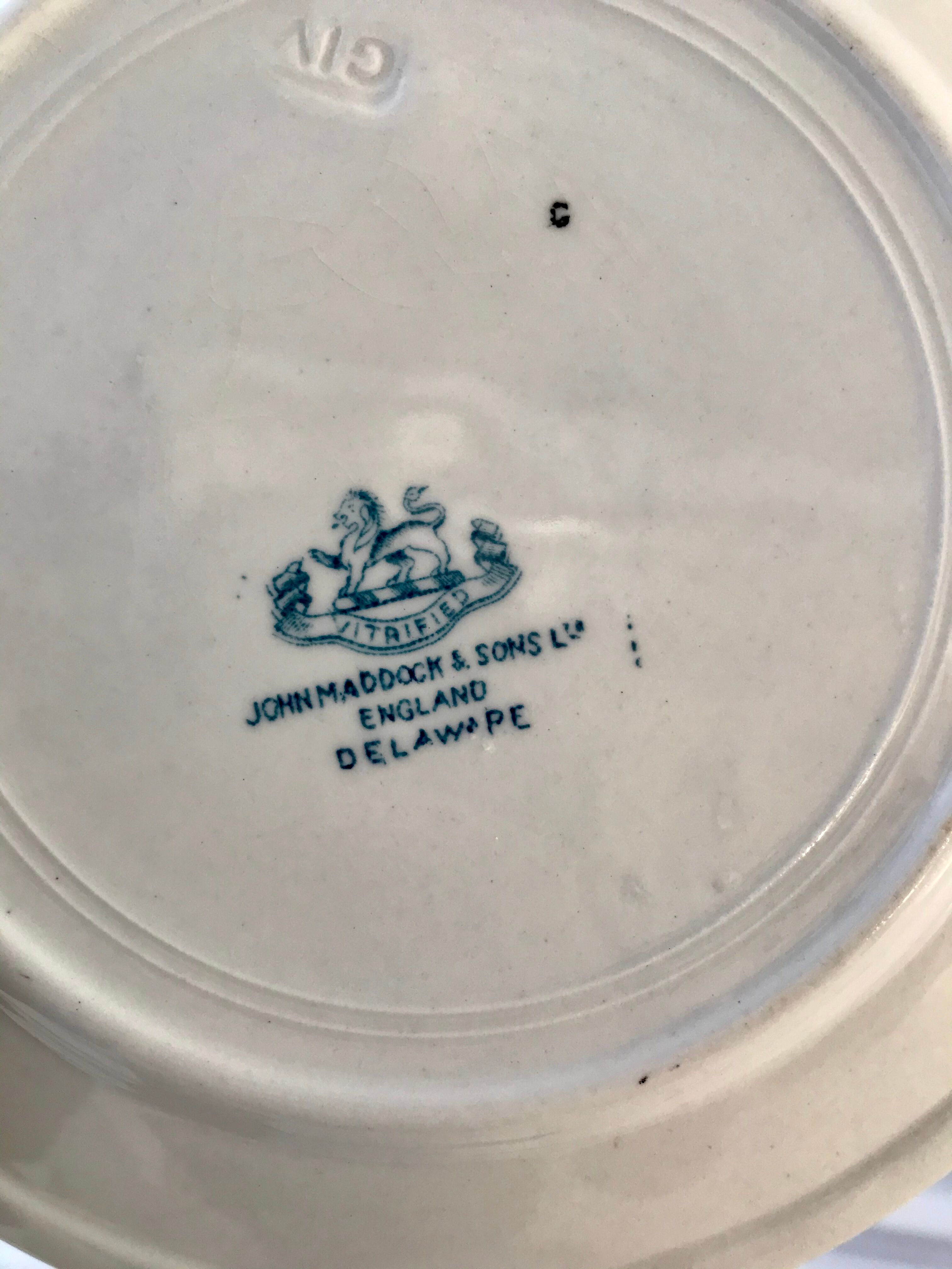 Set of 6 dessert plates 60s English style