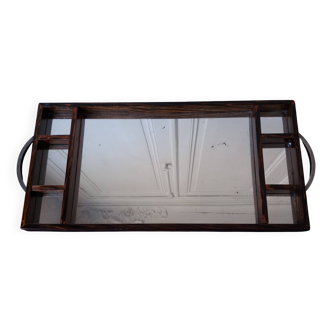 ART DECO TRAY IN WOOD AND MIRRORS