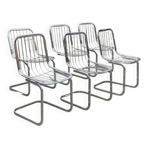 6 chaises design métal