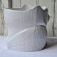 Cache pot chouette hibou céramique blanche