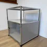 USM Haller side table in light grey