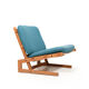 Danish Easychair in Oak with Leather Details 1960s.