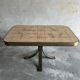 Rare Mid-Century Dark Brown Wood Table — Elegant 1950s Accent, 134×67×67 cm