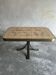 Rare Mid-Century Dark Brown Wood Table — Elegant 1950s Accent, 134×67×67 cm