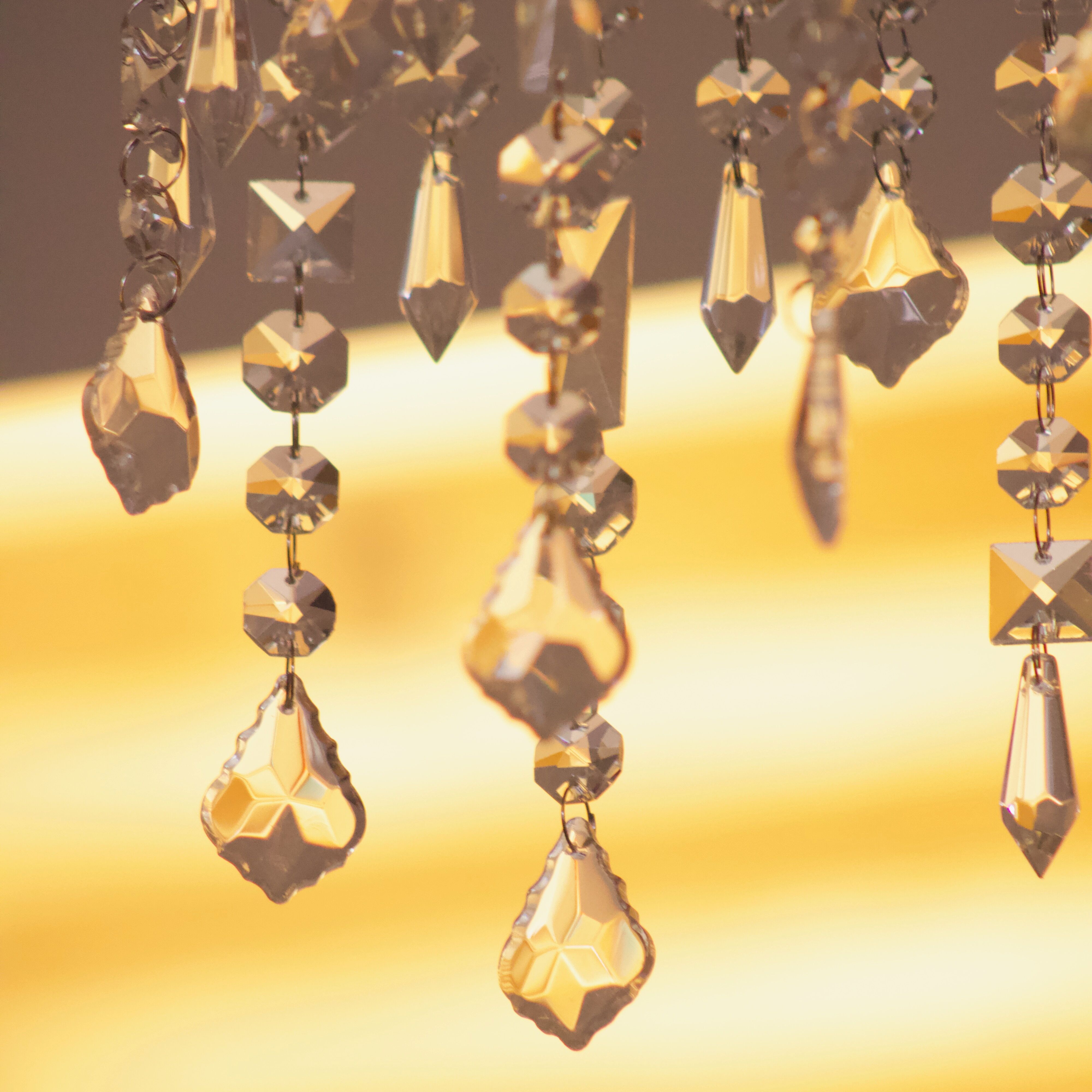 Minimalist glass fringe ceiling light