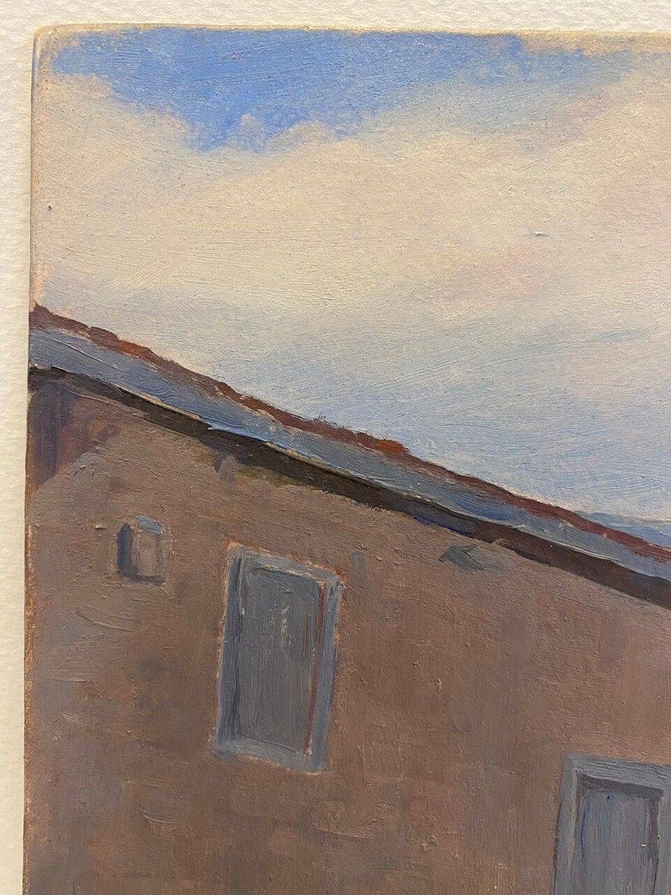 Old painting, Landscape Monts du Lyonnais, signed and dated 1946