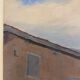 Old painting, Landscape Monts du Lyonnais, signed and dated 1946