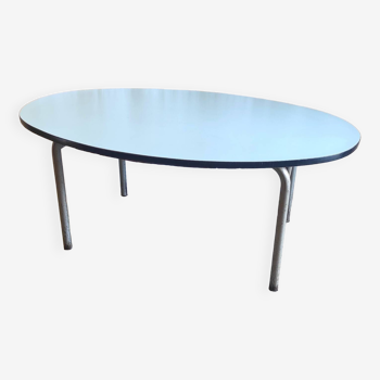 Sky blue Formica coffee table - 50s/60s