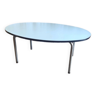 Sky blue Formica coffee table - 50s/60s