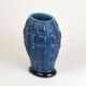 Vase Art Déco "Ingrid" en verre opaque bleu lapis par Henry Schlevogt