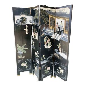 Paravent chinois ancien 4 panneaux