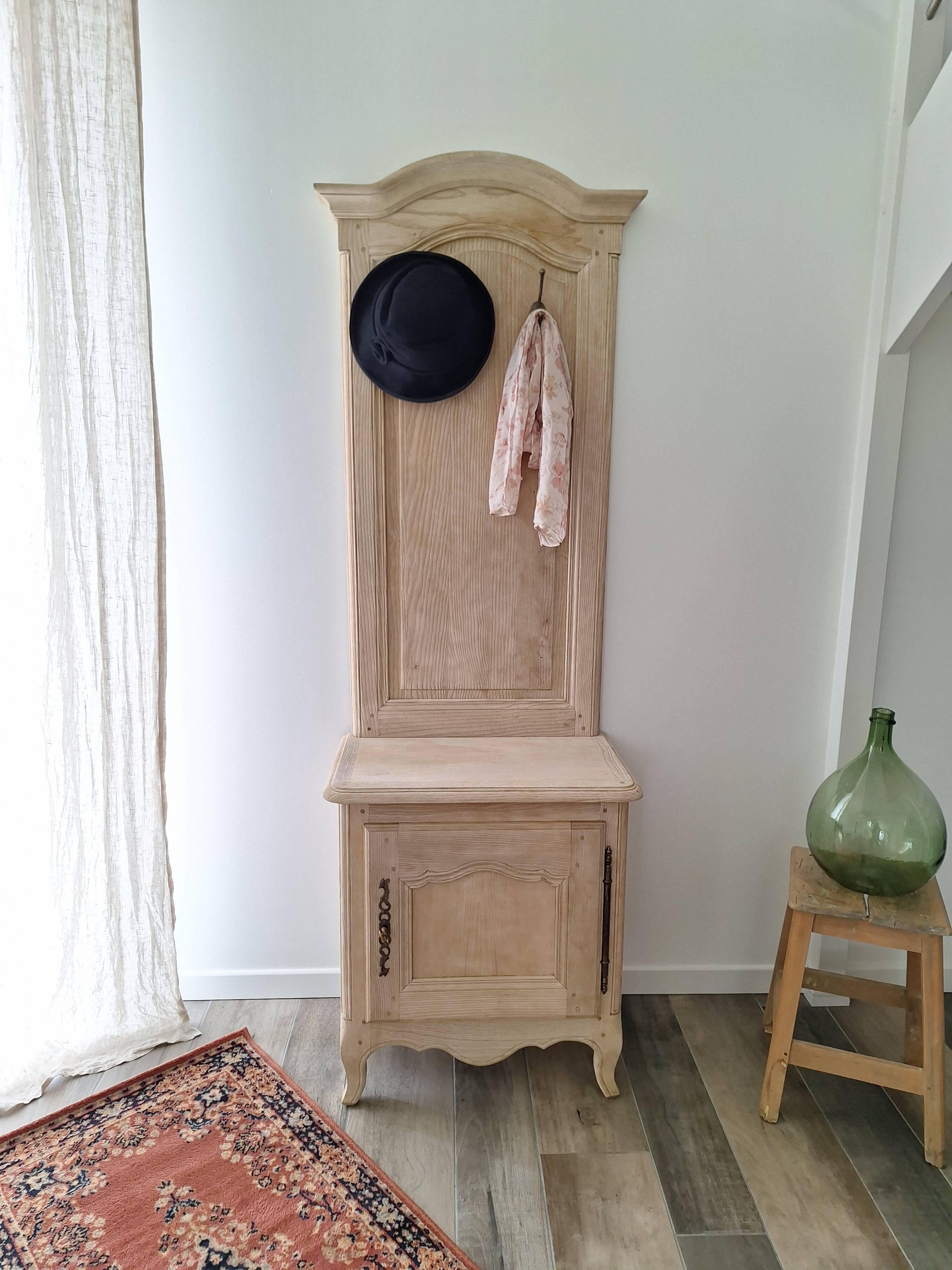 Restored antique oak entrance wardrobe