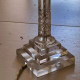 Pied de lampe style art deco en verre