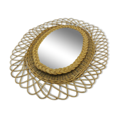 Rattan mirror