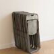 Set of 10 vintage industrial metal folding chairs.