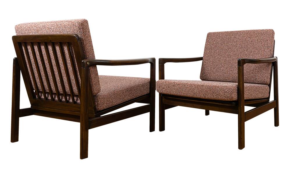 Mid Century Armchairs By Zenon Bączyk, 1960's, Set Of 2