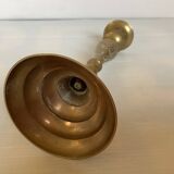 Worked brass candlestick