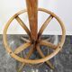 Coat rack and hat rack in curved wood