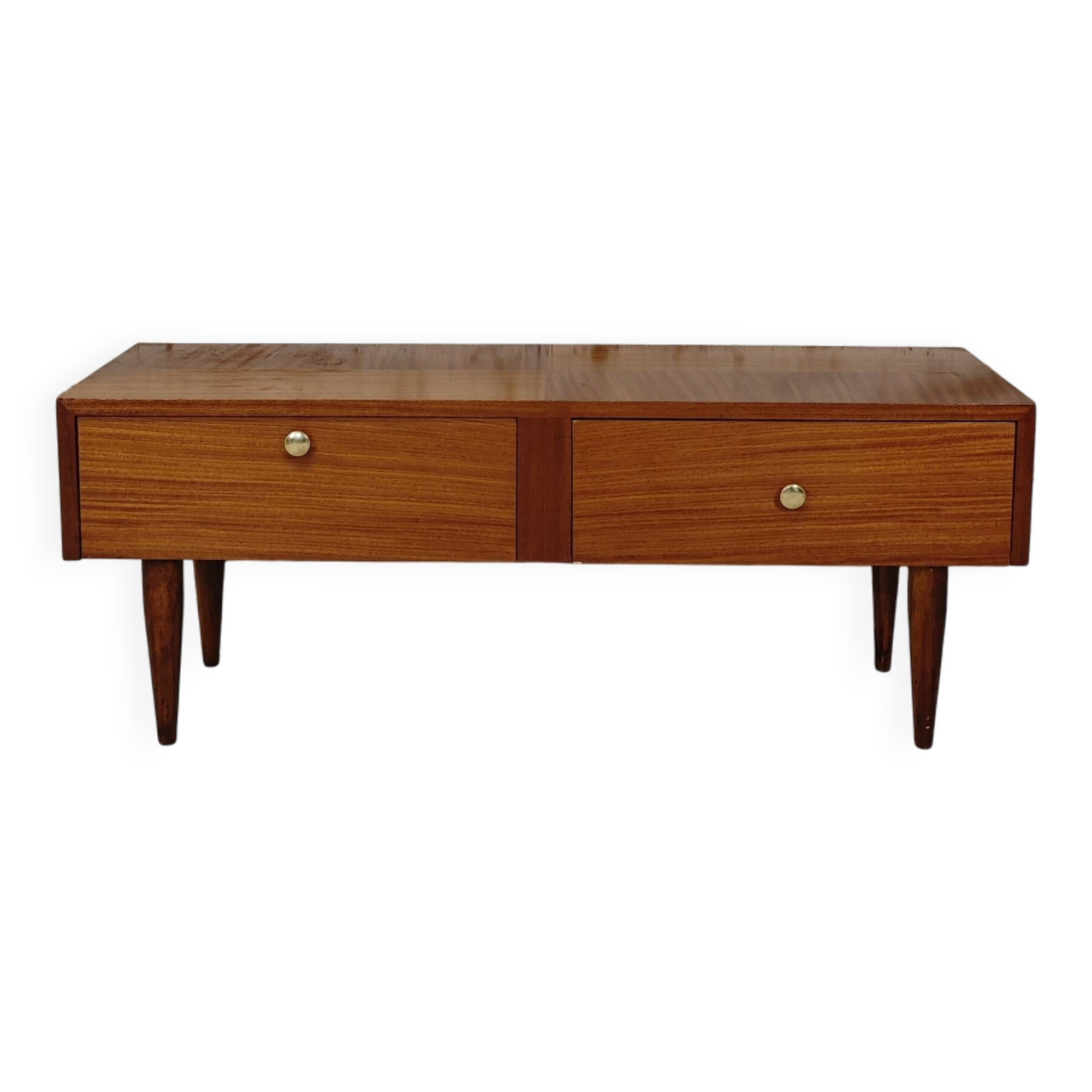 Vintage low furniture, like a TV unit.