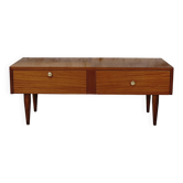 Vintage low furniture, like a TV unit.
