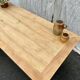 Raw wood farmhouse table