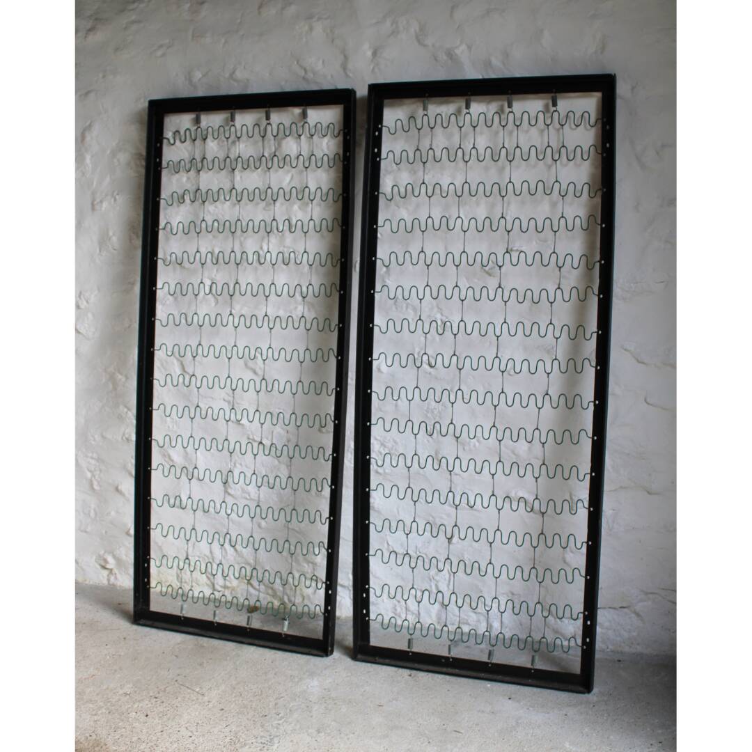 Pair of twin beds and bedside tables 1950