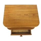 Elm bedside table, Swedish Modern, Sweden, 1940