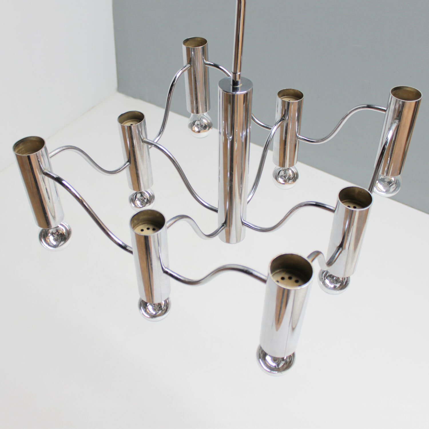 Chandelier in chrome by the Maison Sciolari