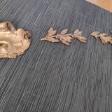 Old pediment / bas-relief in gilded metal