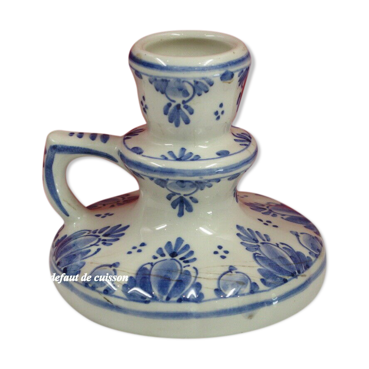 Delft earthenware candlestick