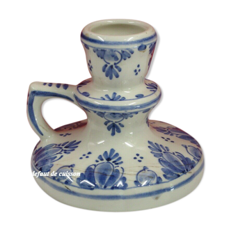 Delft earthenware candlestick