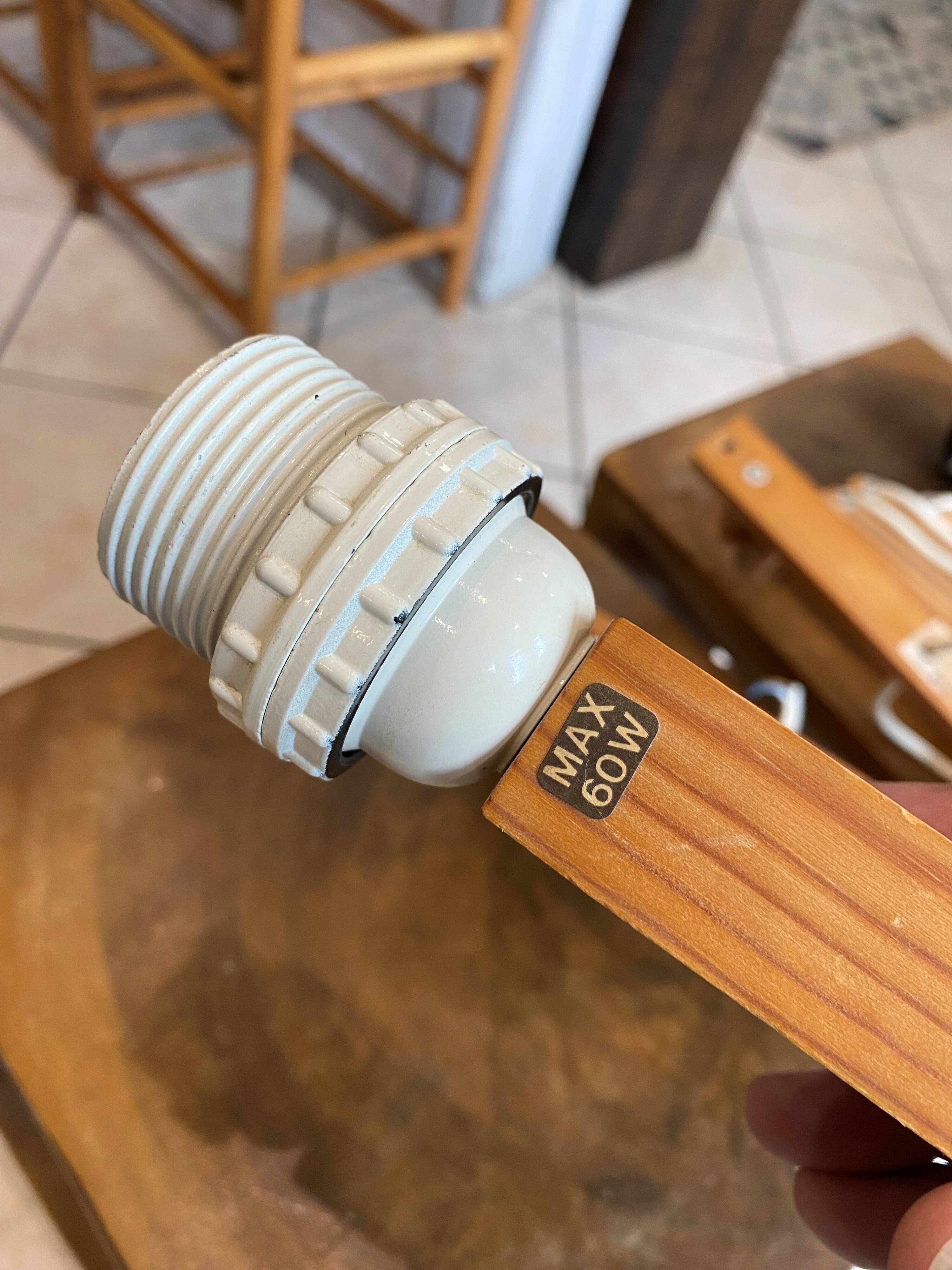 Pair of Translandia Denmark Scandinavian vintage wooden articulated wall lights 1960s