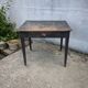 Table de ferme en bois patiné noir