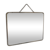 Miroir barbier 30x24 rouge brique vintage 1960