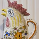 Large ceramic rooster pitcher Deruta