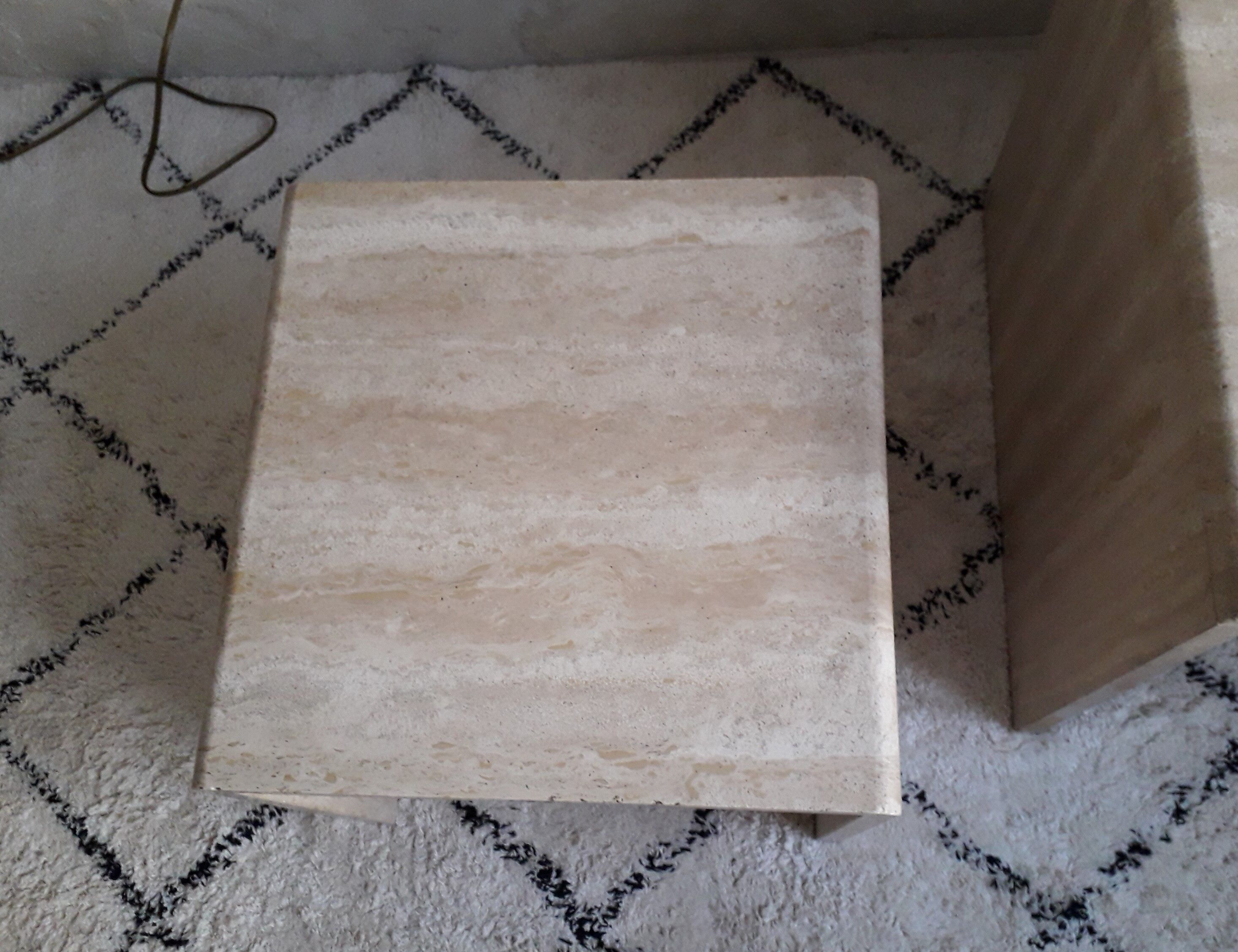 Travertine pull out tables