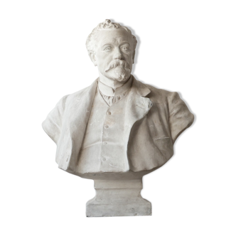 20th century plaster bust of a gentlemen