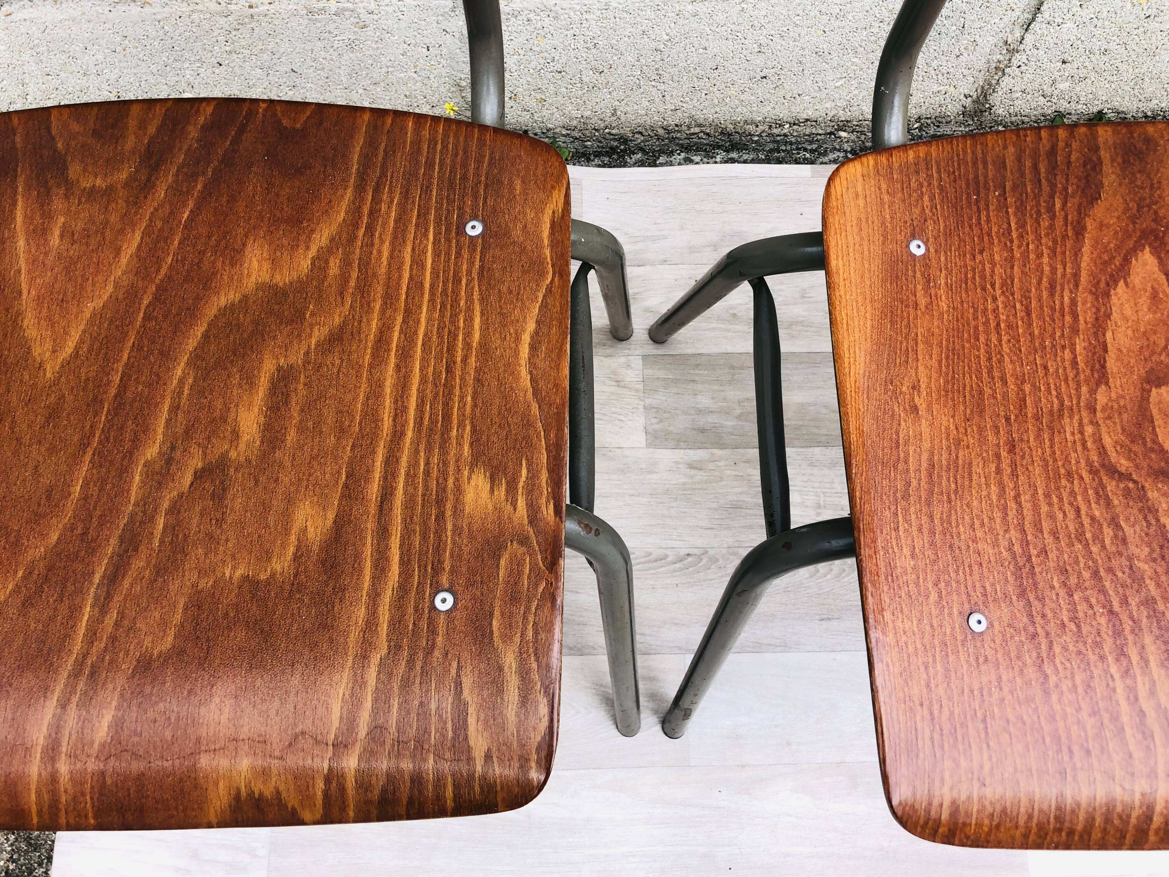 4 chairs Marko 60s gray base